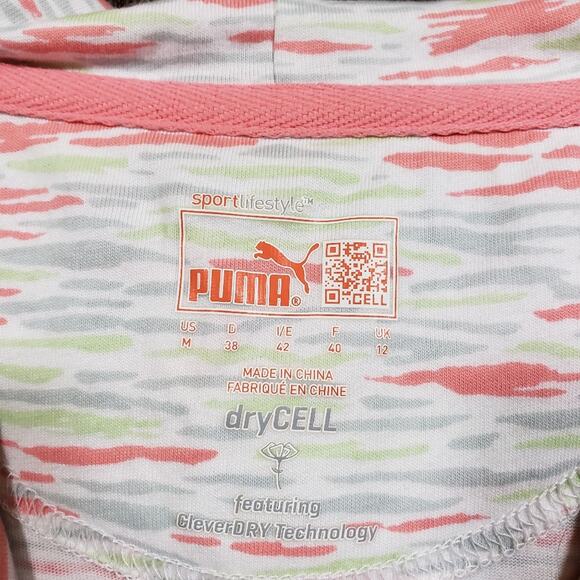 Puma colorful dry cell long sleeve hooded athletic shirt woman's size medium - Picture 2 of 11